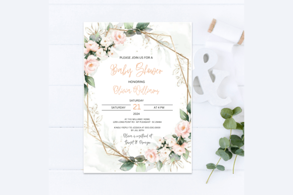Download Elegant Baby Shower Invitation - Premium Bundle