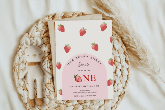 Download Strawberry Baby Shower Invitation Templa - Premium Resources