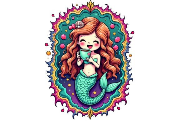 Download Retro Cartoon Mermaid Clipart PNG - Premium Resources